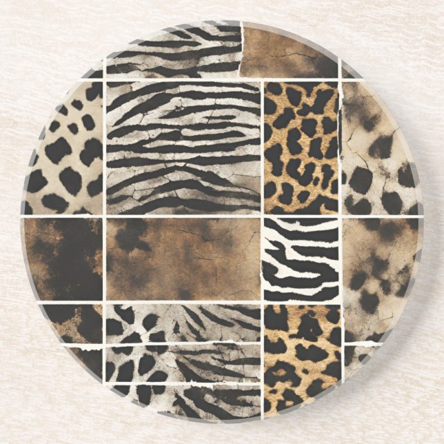 Animal Print - Sand Stone Coaster (Front)