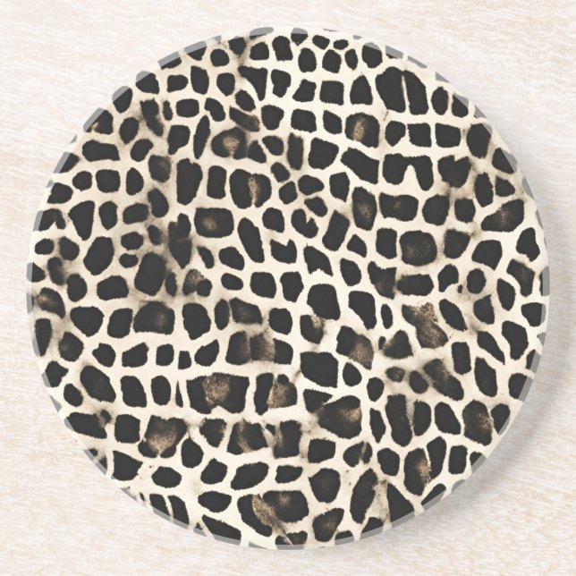 Animal Print - Sandstone Coaster  (Front)