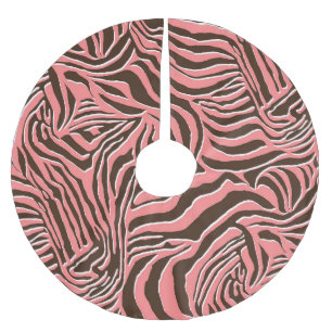 Animal print, seamless zebra pattern. brushed polyester tree skirt