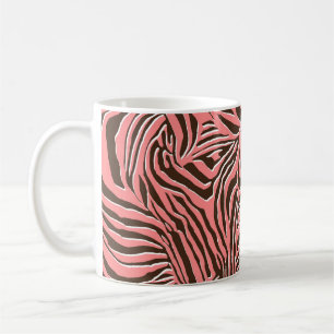 Animal print, seamless zebra pattern. coffee mug