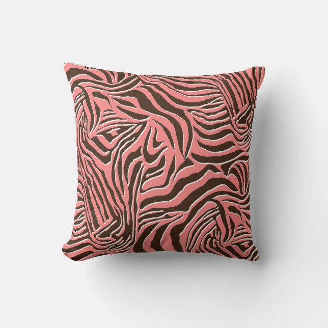 Animal print, seamless zebra pattern. cushion (Front)
