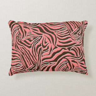 Animal print, seamless zebra pattern. decorative cushion