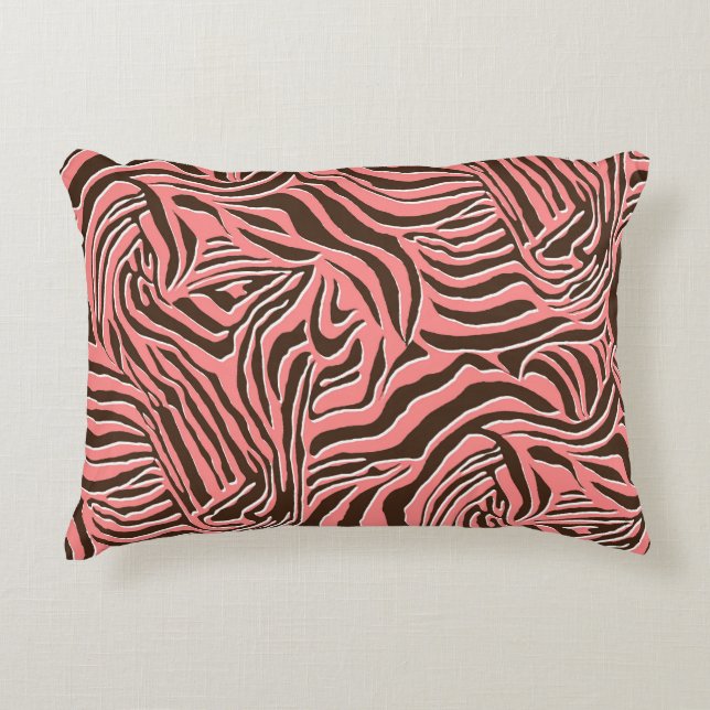 Animal print, seamless zebra pattern. decorative cushion (Front)