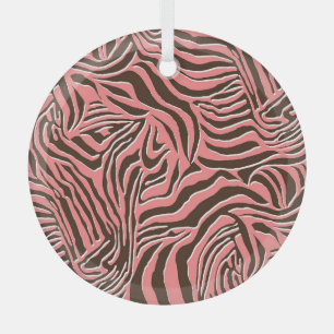 Animal print, seamless zebra pattern. glass tree decoration