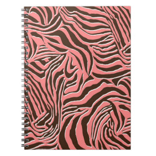Animal print, seamless zebra pattern. notebook