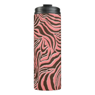 Animal print, seamless zebra pattern. thermal tumbler