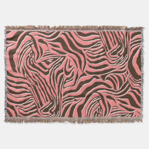 Animal print, seamless zebra pattern. throw blanket