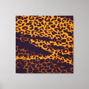 Animal Print Skin Of Leopard (Yellow Black Purple)