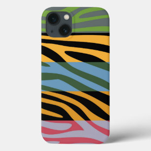 Animal Print Skin Zebra Retro Colourful Pattern 14 iPhone 13 Case