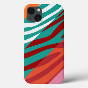 Animal Print Skin Zebra Retro Colourful Pattern 8 iPhone 13 Case