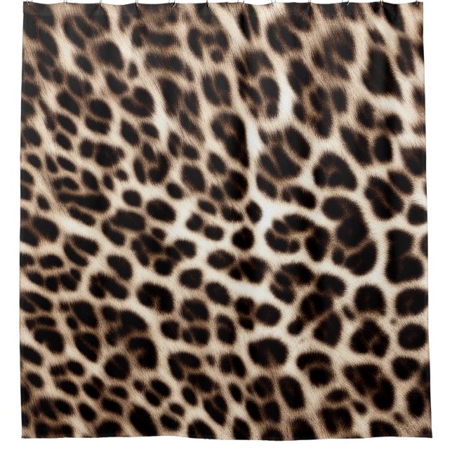 animal print texture fur skin cheetah leopard patt shower curtain (Front)