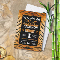 Animal Print Tiger Birthday Invitation