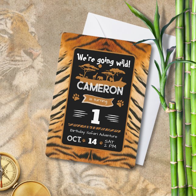 Animal Print Tiger Birthday Invitation (Creator Uploaded)
