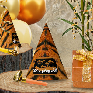 Animal Print Tiger Birthday Party Hat