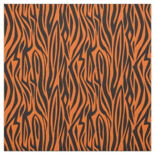 animal print tiger stripes wild orange fabric