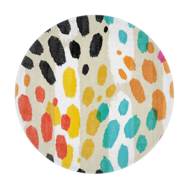 Animal Print Vintage Seamless Pattern Cutting Board (Front)