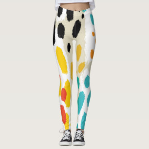 Animal Print Vintage Seamless Pattern Leggings