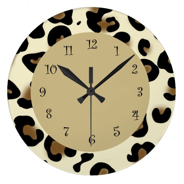 Animal Print Wall Clocks | Zazzle.co.uk