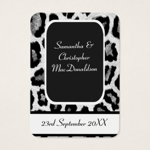 Animal print wedding favour thank you tag