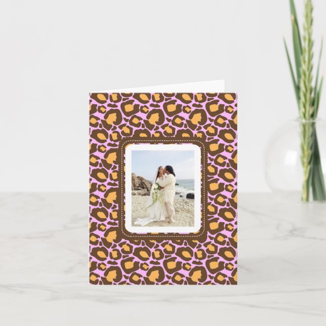 Animal Print Wedding Thank You Notes (Front)