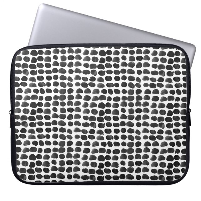 Animal print with dots seamless pattern laptop sleeve (Front)