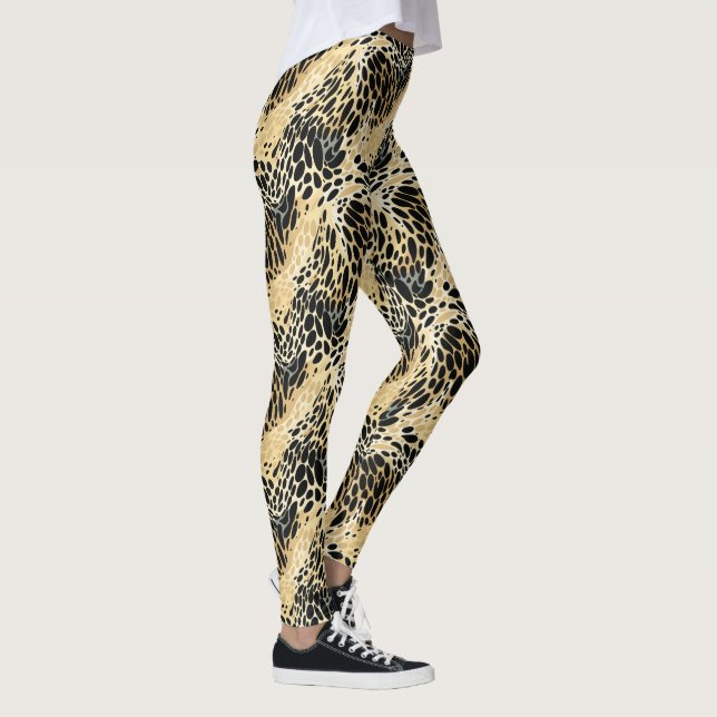  Animal Print Women's Leggings (Right)