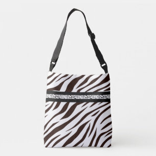 Animal print zebra black and white bag market