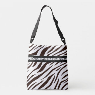 Animal print zebra black and white bag market