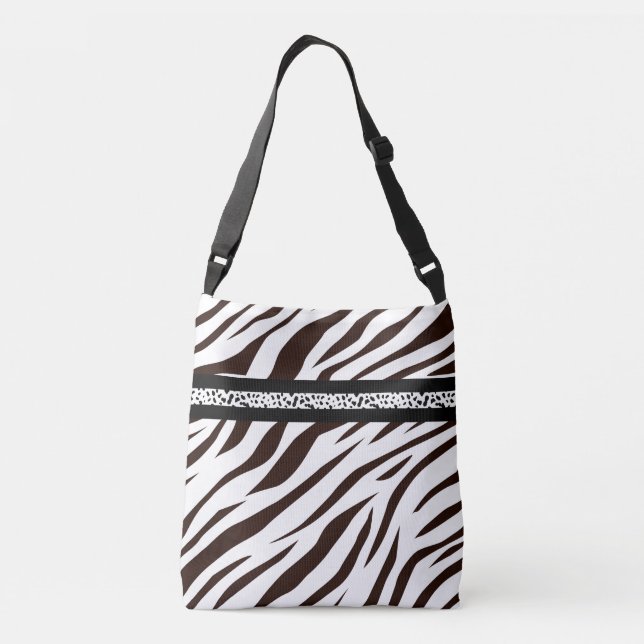 Animal print zebra black and white bag market (Back)