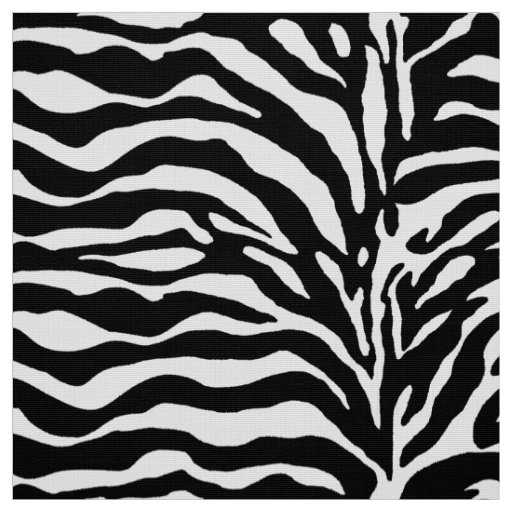 Animal Print, Zebra in Black and White Fabric | Zazzle