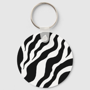 Animal Print Zebra  Keychain