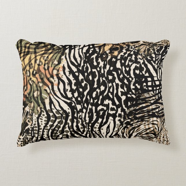 Animal print zebra modern Luxury Decorative Cushion (Front)