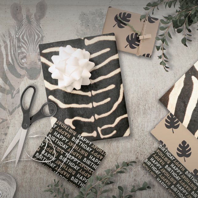 Animal Print Zebra Wrapping Paper Flat Sheets 3 (Creator Uploaded)