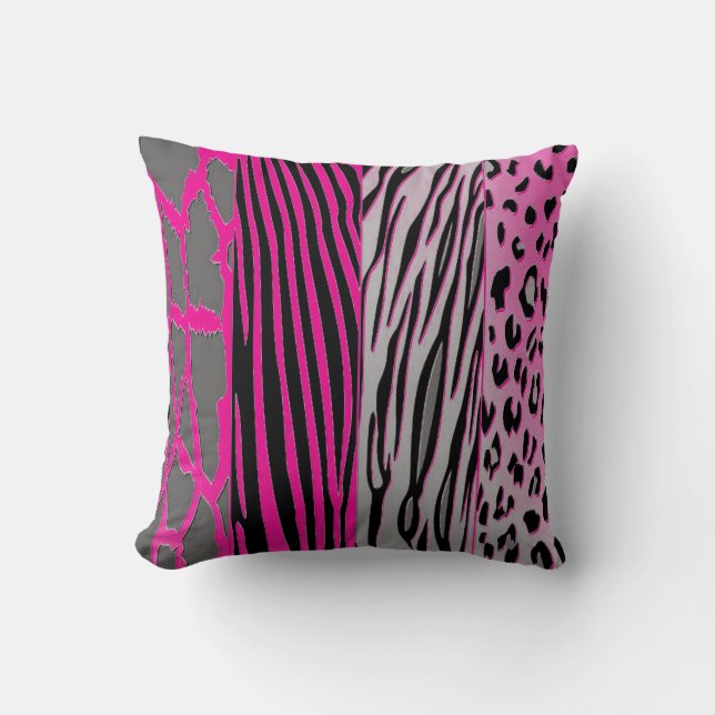  Animal Printed Zebra Stripe Pillow (Front)