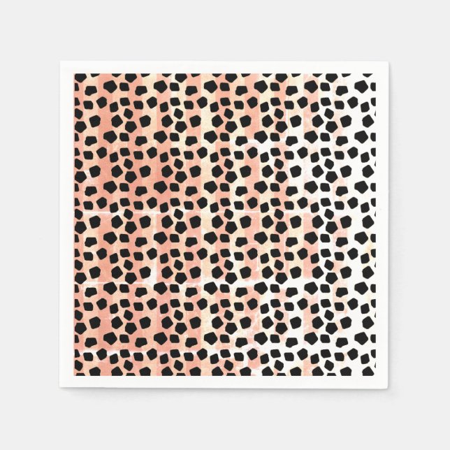 Animal Prints Black and Pink Napkin (Front)