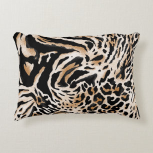 Animal Prints: Leopard Zebra Tiger Decorative Cushion