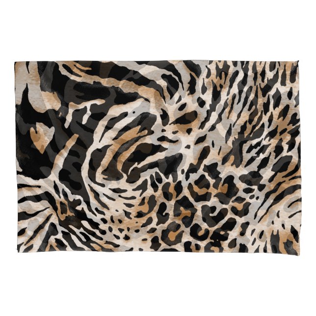 Animal Prints: Leopard Zebra Tiger Pillowcase (Front)