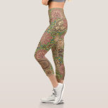 Animal Prints Warm Coral Gold Fantasy Paisley Capri Leggings<br><div class="desc">Fun paisley  filled with a variety of animal print patterns - cheetah,  peacock,  snake in hues of warm coral,  brown  and gold -  Great for running,  the gym,   yoga or just hanging out tv binging  - original artwork  © WhimsicalArtwork™</div>