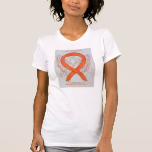 Animal Protection Orange Awareness Ribbon Shirt