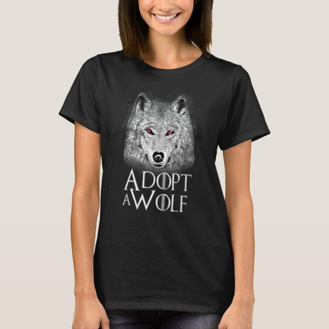 Animal Protector Adopt A Wolf Book References Read T-Shirt (Front)