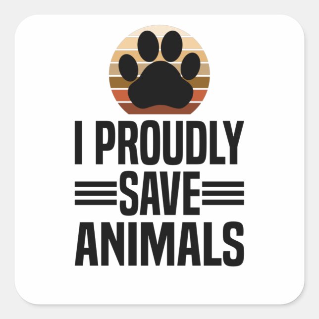 Animal Protectors Dog Lover Dog Contacts Square Sticker (Front)