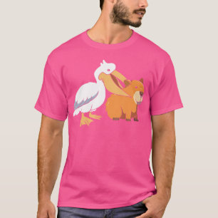 Animal Pun Pelican Tries To Eat Capybara T-Shirt