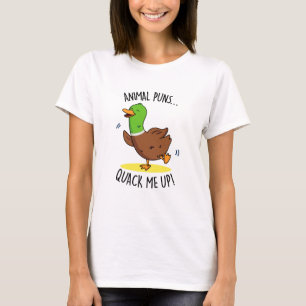 Animal Puns Quack Me Up Funny Duck Pun T-Shirt