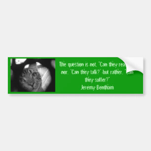 Animal quotes - Jeremy Bentham 2 bumper sticker