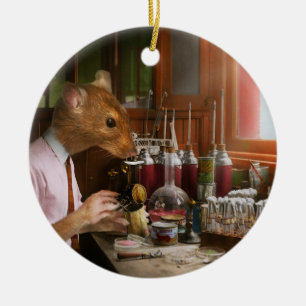 Animal - Rat - The Lab Rat Ceramic Tree Decoration