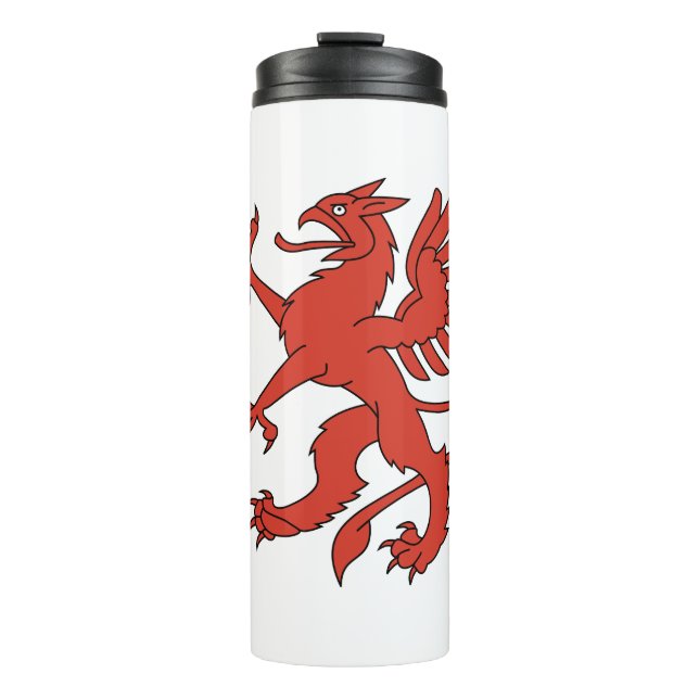 Animal Red Creature Dragon Wings Claws Tongue Thermal Tumbler (Front)