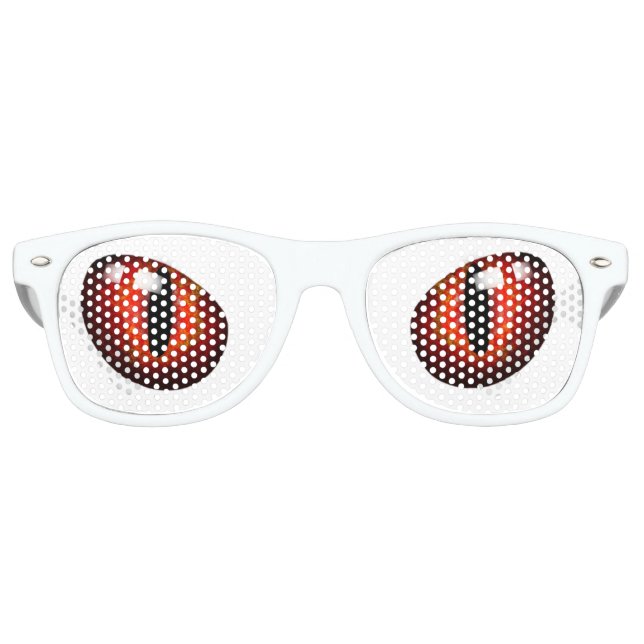 Animal Red Eyes Cat Eyes Retro Sunglasses (Front)