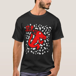 Animal Red Silhouette With White Pattern T-Shirt