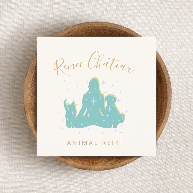 Animal Reiki Master Dog Cat Business Card (Creator Uploaded)
