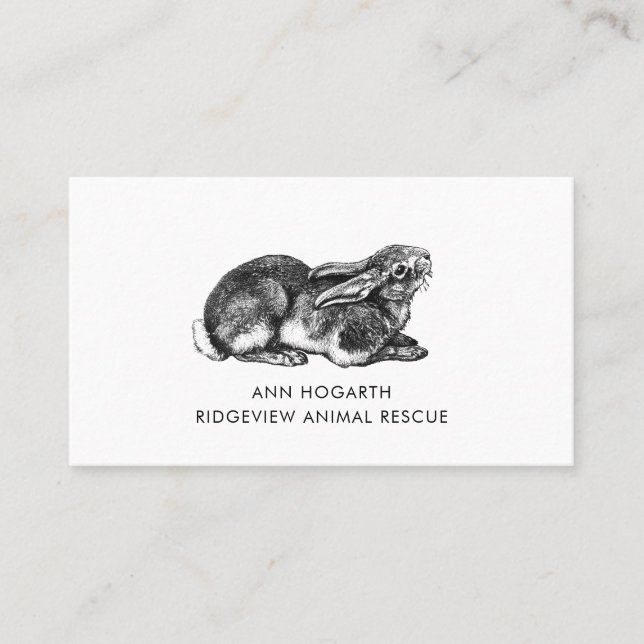 Animal Rescue And Rehabilitation Business Card (Front)